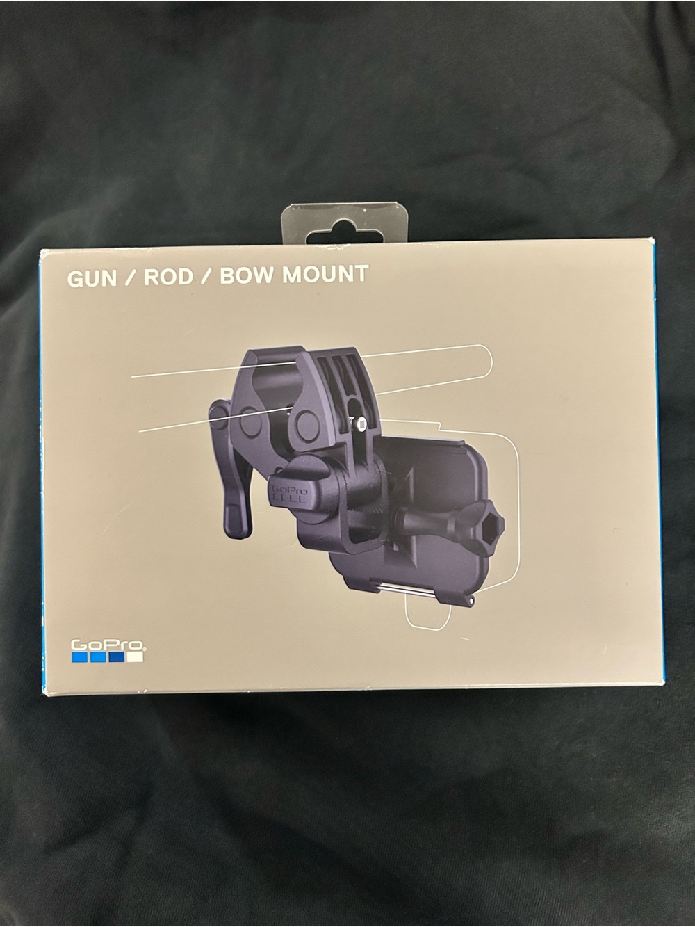 GoPro Gun / Rod / Bow Mount - Black and Gray Illustration